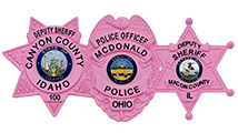Pink Breast Cancer Awareness Badges