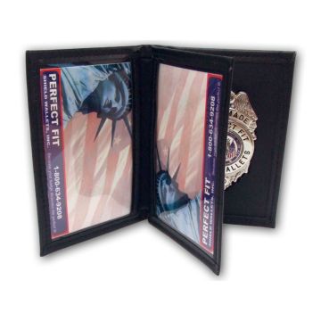 Perfect Fit Dress Leather Case w/ Recessed Badge & Double ID
