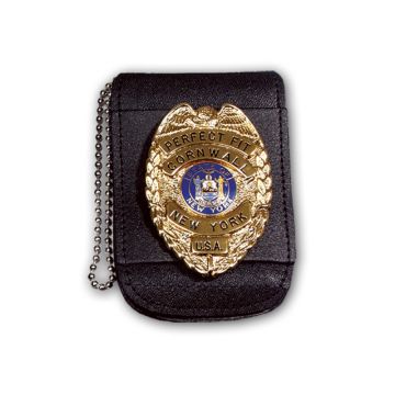 Perfect Fit Universal Badge ID Holder w/ Magnetic Closure & Chain  