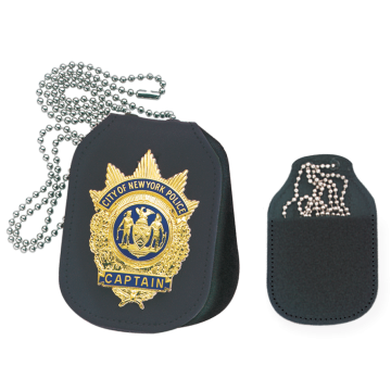 Strong Non Recessed Velcro Closure Badge Holder For Neck or Belt