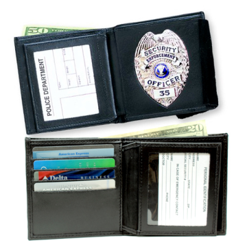 Strong Double ID Badge Wallet - Dress w/ Embossing (Style 79500-E)