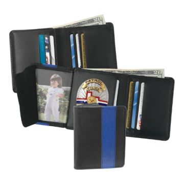 Strong Blue Line Hidden Badge Wallet (#7952BL)