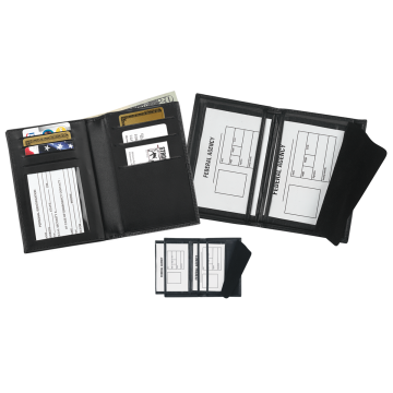 Strong Double ID Credit Card Wallet w/ Embossing