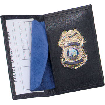 Strong Side Open Single ID Badge Case - Dress Leather 