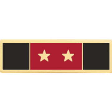 Blackinton A10802-C Three Section Service Bar with Two Stars (1-3/8" x 3/8")