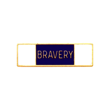 Blackinton A10807 Three Section Bravery Commendation Bar (1-3/8" x 3/8")