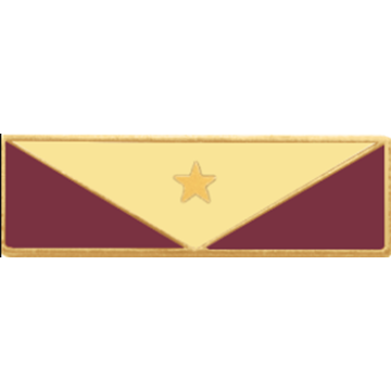 Blackinton A10810-A Three Triangular Section Commendation Bar w/ Star (1-3/8" x 3/8")