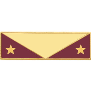 Blackinton A10810-B Three Triangular Section Commendation Bar w/ Two Stars (1-3/8" x 3/8")