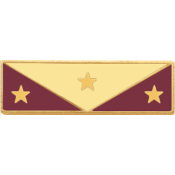 Blackinton A10810-C Three Triangular Section Commendation Bar w/ Three Stars (1-3/8" x 3/8")
