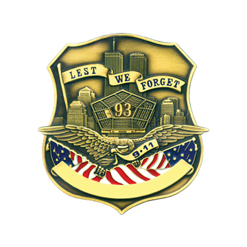 Blackinton A10969-911 9-11 Metropolitan Badge (3" x 2-3/4")