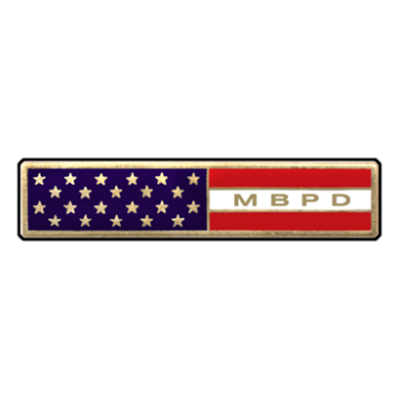 Blackinton A11093 MBPD American Flag Commendation Bar (1-3/4" x 3/8")