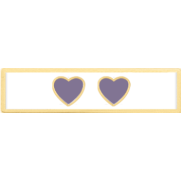 Blackinton A11272-A Purple Heart Commendation Bar (1-3/8" x 5/16")