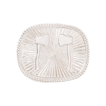 Blackinton A12 Rounded Sunburst with Two Axes (1-3/16" x 1-1/2")