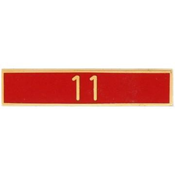 Blackinton A12092 One Section Commendation Bar with "11" (1-3/4" x 3/8")