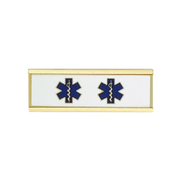 Blackinton A12278 EMT Commendation Bar w/ Two Star of Life (1-3/8" x 3/8")