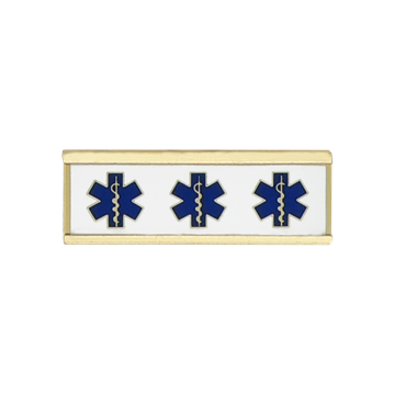 Blackinton A12279 EMT Commendation Bar w/ Three Star of Life (1-3/8" x 3/8")