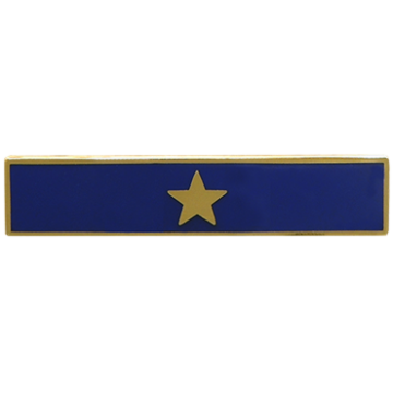 Blackinton A12292 One Section Recognition Bar with Star (1-3/4" x 3/8")