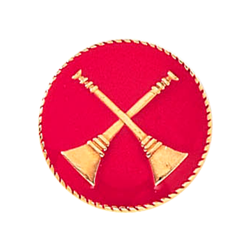 Blackinton A12554 Fire Seal with Two Crossed Horns (15/16") Min Order: 2