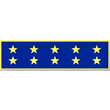 Blackinton A12910-A One Section Commendation Bar w/ 10 Stars (1-3/8" x 3/8")