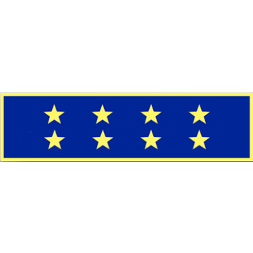 Blackinton A12910-B One Section Commendation Bar w/ 8 Stars (1-3/8" x 3/8")