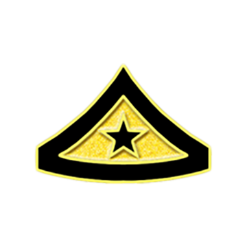 Blackinton A12986 Lance Corporal Enameled Chevron with Star (9/16" x 13/16")