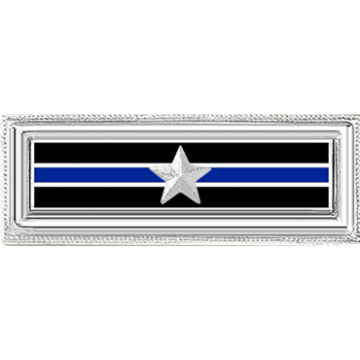 Blackinton A13154-A Three Horizontal Section Commendation Bar w/ One Applied Star (1-9/16" x 9/16")