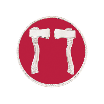 Blackinton A188-DE Two Vertical Axes With Enamel Background (1-1/2")