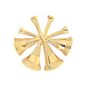 Blackinton A1962-CO Deputy Chief Badge with Four Horns Cut-Out (1-5/16")