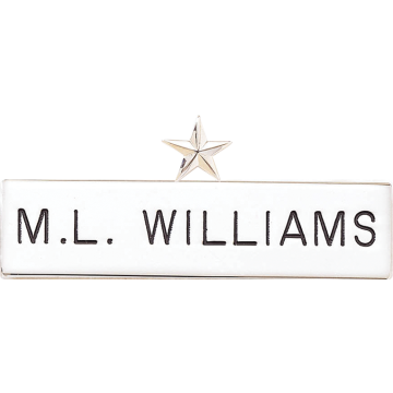 Blackinton A2450-S1 Name Bar with One Star (2-1/2" x 1/2")