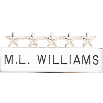 Blackinton A2450-S5 Name Bar with Five Stars (2-1/2" x 1/2")