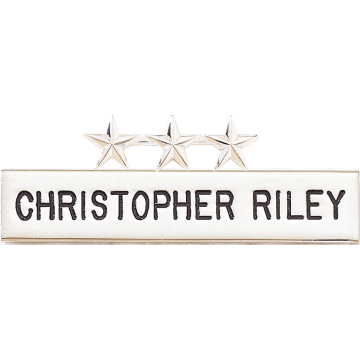 Blackinton A2450-S3 Name Bar with Three Stars (2-1/2" x 1/2")