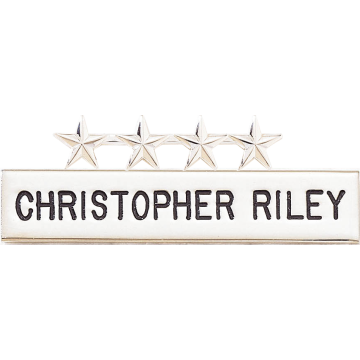 Blackinton A2450-S4 Name Bar with Four Stars (2-1/2" x 1/2")