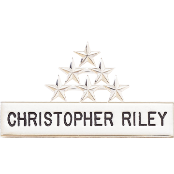 Blackinton A2450-S6 Name Bar with Six Stars (2-1/2" x 1/2")