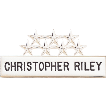 Blackinton A2450-S7 Name Bar with Seven Stars (2-1/2" x 1/2")