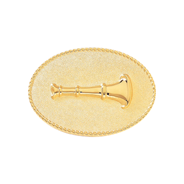 Blackinton A2480 Oval with Single Horn (1-3/8" x 2")