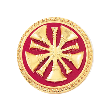 Blackinton A2547 Enameled Disc w/ up to Five Bulges / Trumpets (1-1/16")