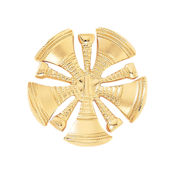 Blackinton A2815 Chief Cap Badge with Five Crossed Horns (1-5/16")