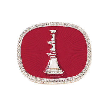 Blackinton A2818-DE Single Horn with Enamel Colored Background (1-1/4" x 1-1/2")