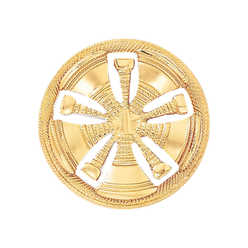 Blackinton A2854 Five Crossed Horns with Round Rim (1-1/2")