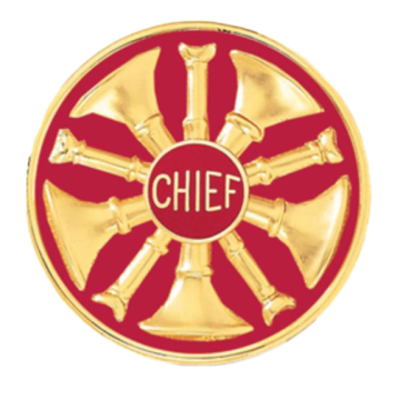 Blackinton A2857-DE Chief Five Crossed Horns with Enamel Background (1-11/16")