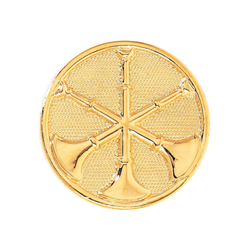 Blackinton A2858 Assistant Chief Hat Badge w/ Three Crossed Horns (1-11/16")