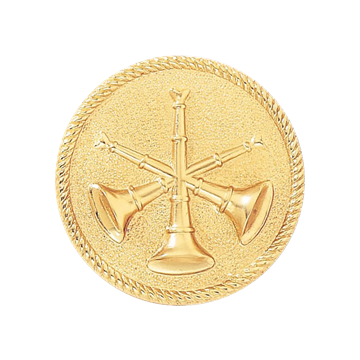 Blackinton A2861 Assistant Chief w/ Three Crossed Horns on a Disc. (1-1/4")