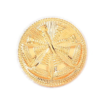 Blackinton A2872 Deputy Chief Insignia with Four Crossed Horns (15/16") Min Order: 2