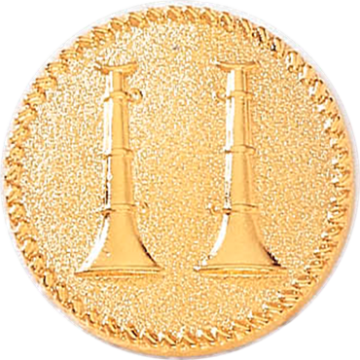 Blackinton A2875 Captain Insignia w/ Two Vertical Horns (15/16") Min Order: 2