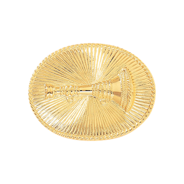 Blackinton A2879-LF Badge Horn with Ring (1-7/16" x 1-7/8")