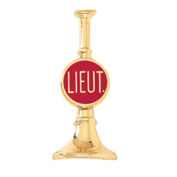 Blackinton A2883 Vertical Horn with Colored Round Center (1-9/16" x 5/8")