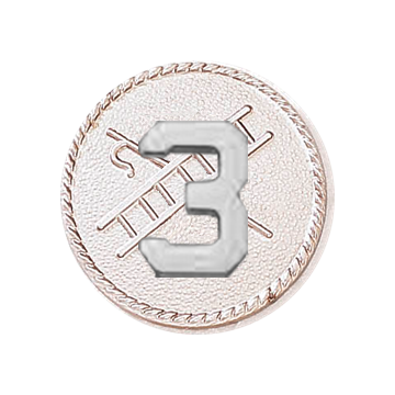 Blackinton A2890-B Hook & Ladder w/ Number Three (15/16") Min Order: 2