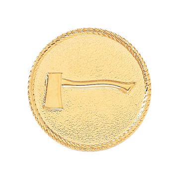 Blackinton A2892 Fire Axe Cap Badge (1-1/4")