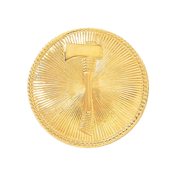 Blackinton A2898 Cap Badge With Axe And Sunburst Rays (1-9/16")