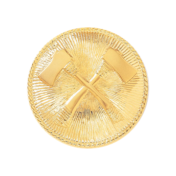 Blackinton A2899 Two Crossed Axes with Sunburst Rays (1-9/16")